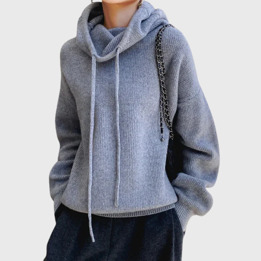 Brielle | Relaxed Drawstring Cowl Neck Sweater