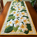 Quilted Tablecloth - Frangipani Flowers