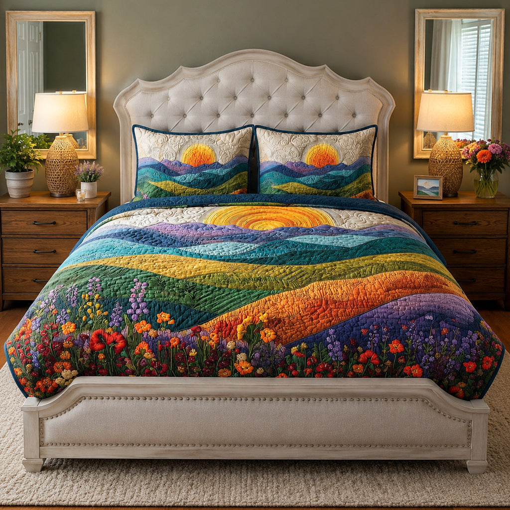 Radiant Sun Bamboo Quilt Bedding Set