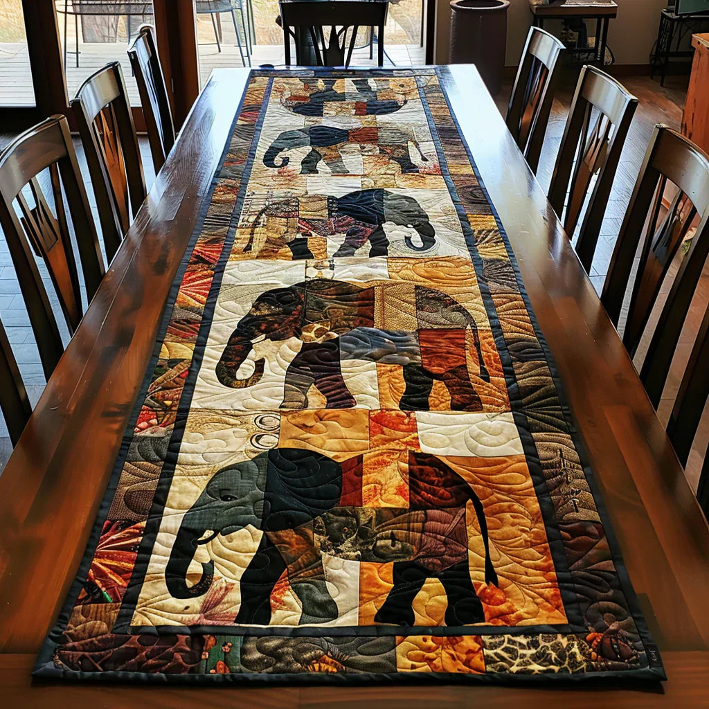 Dressed Table Pad - Elephant March
