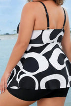 Mia | Plus Size Abstract Print Tankini Set