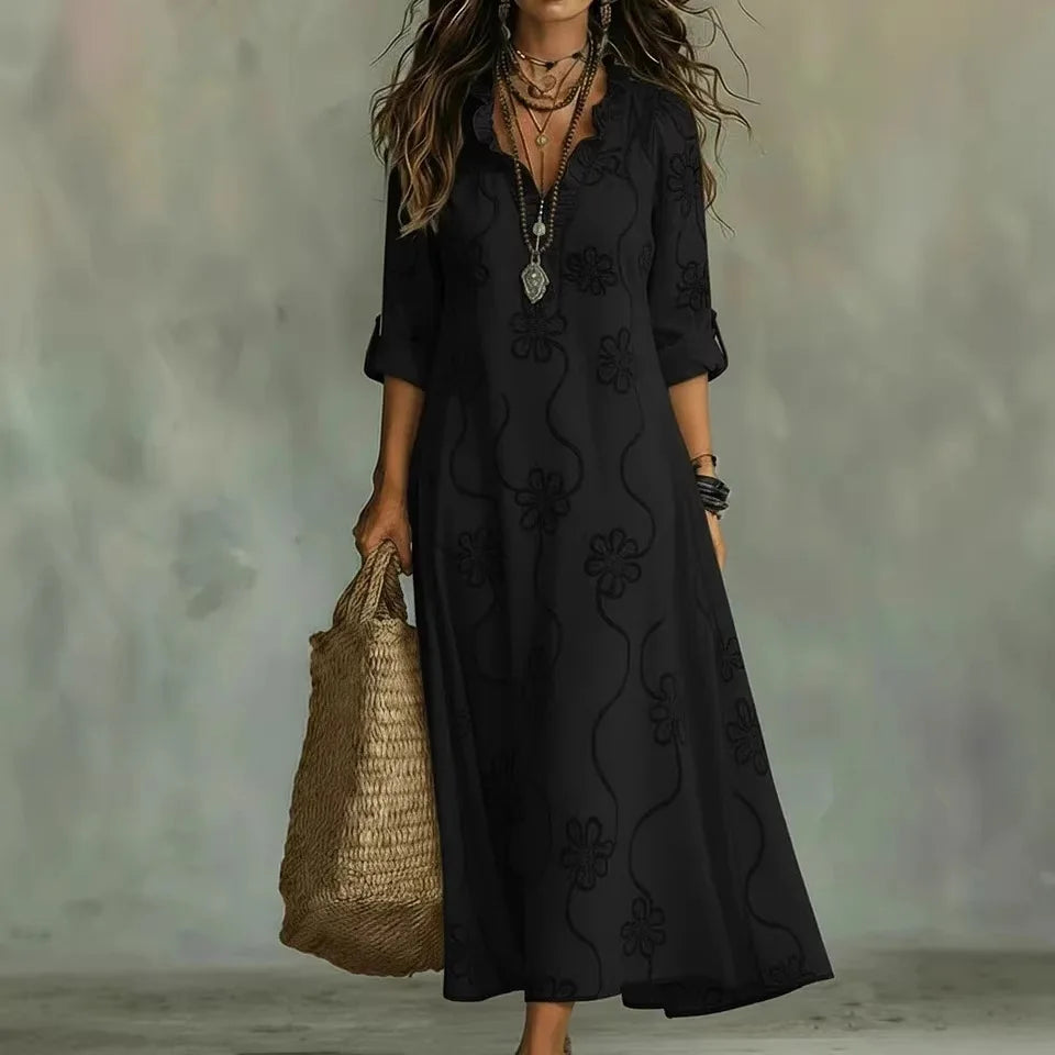 Ardyne | Embroidered Ruffle Maxi Dress