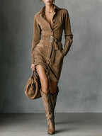 Eleanor | Long-Sleeve Midi Dress