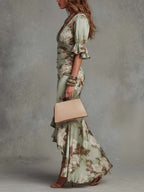 Courtney | Elegant Floral Wrap Dress