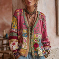 Milla | Vintage Patchwork Knit Cardigan