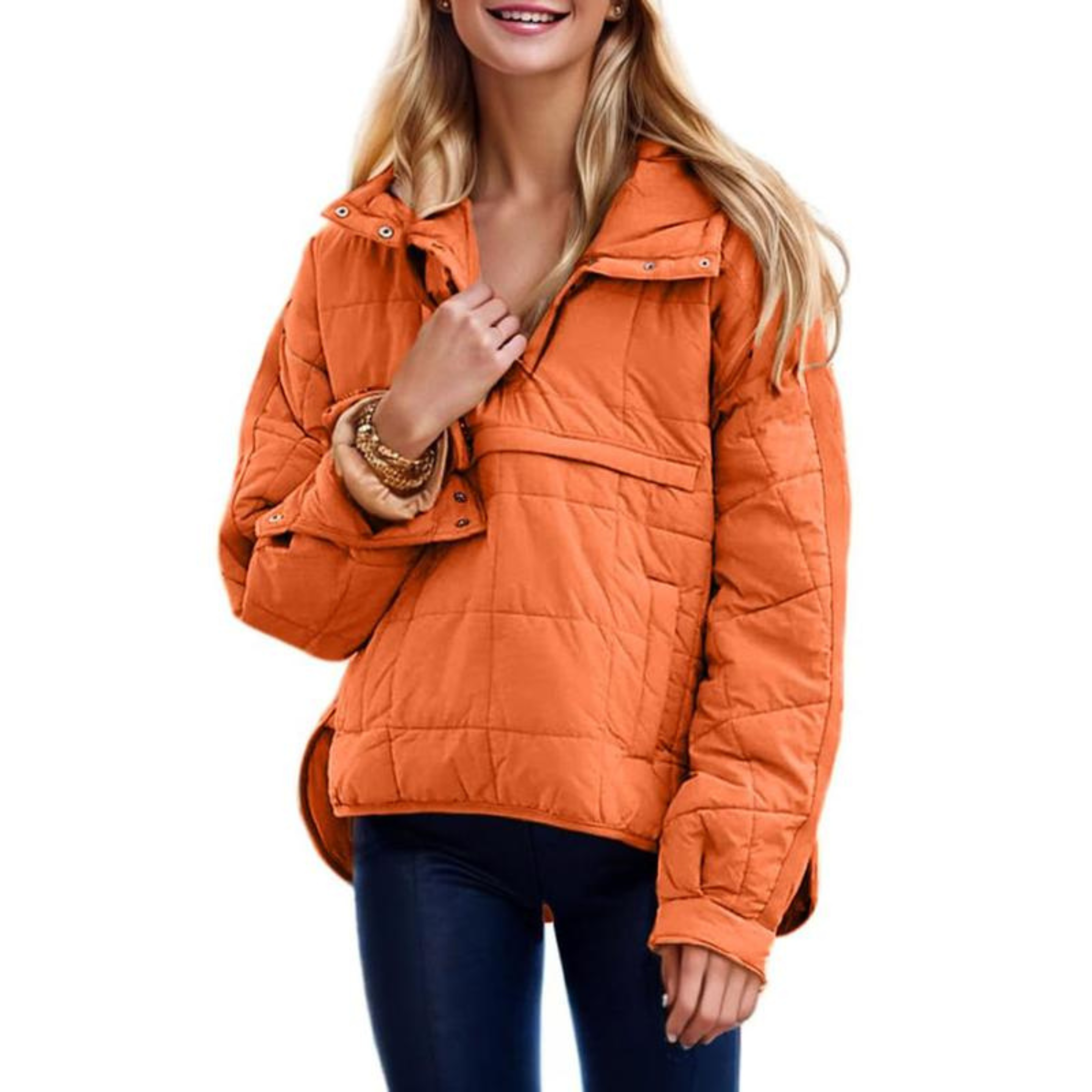 Alessia - Oversized Hooded Pullover Jacket