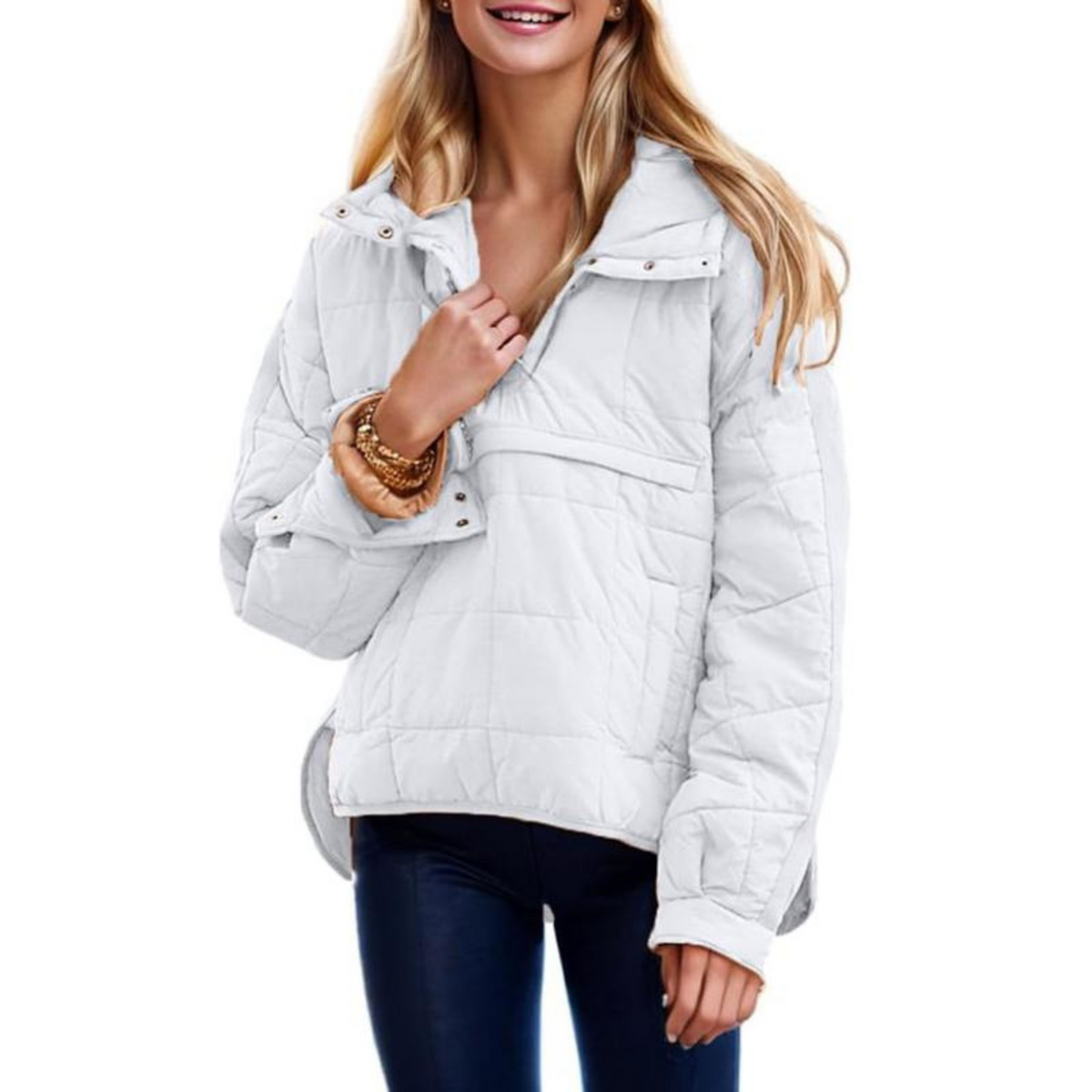 Alessia - Oversized Hooded Pullover Jacket