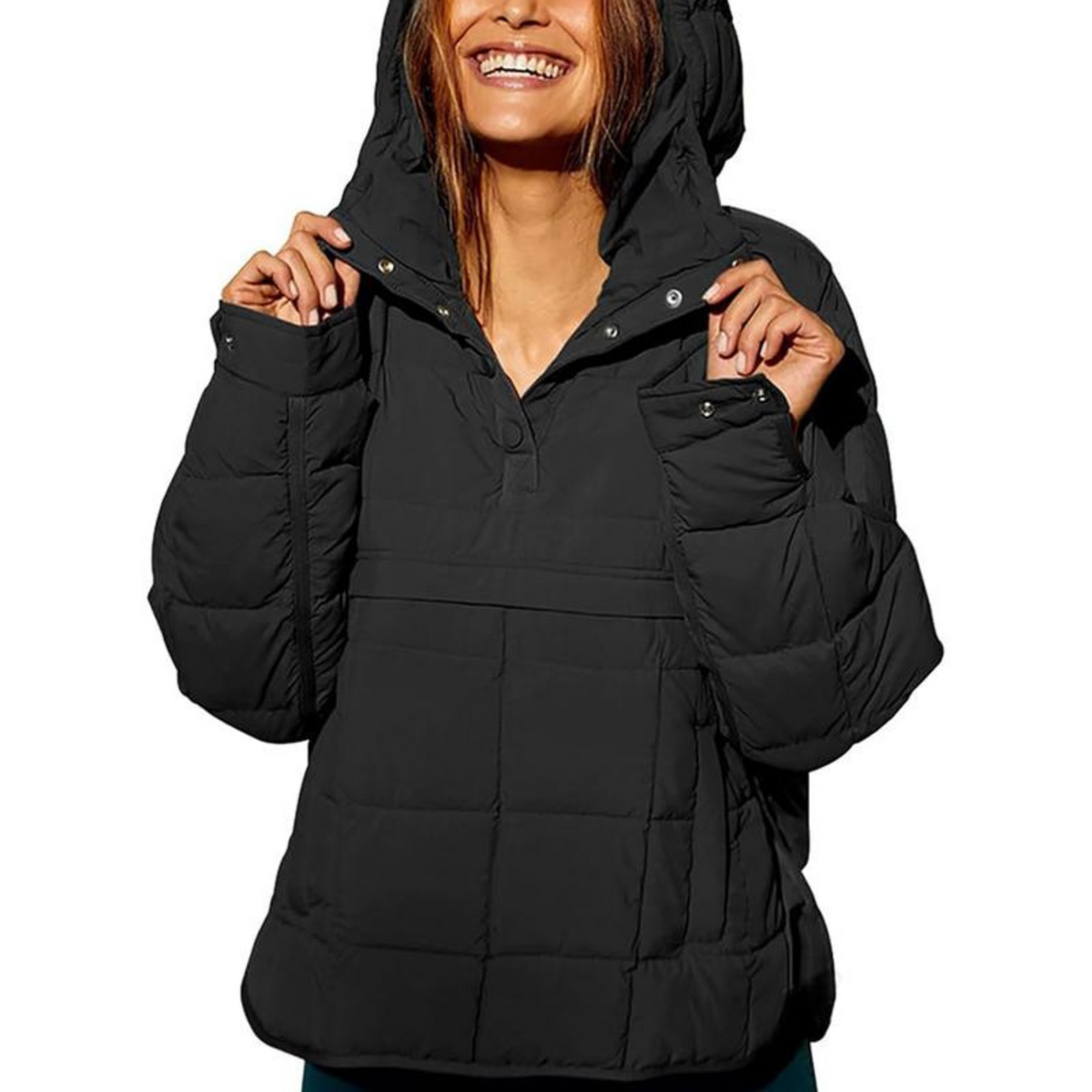 Alessia - Oversized Hooded Pullover Jacket