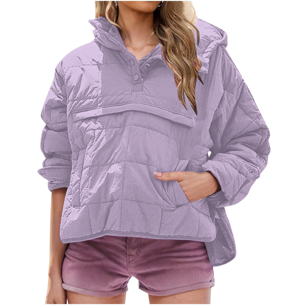 Alessia - Oversized Hooded Pullover Jacket