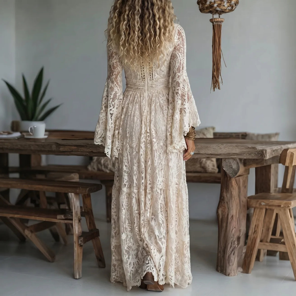 Noelene | Vintage Lace Maxi Dress