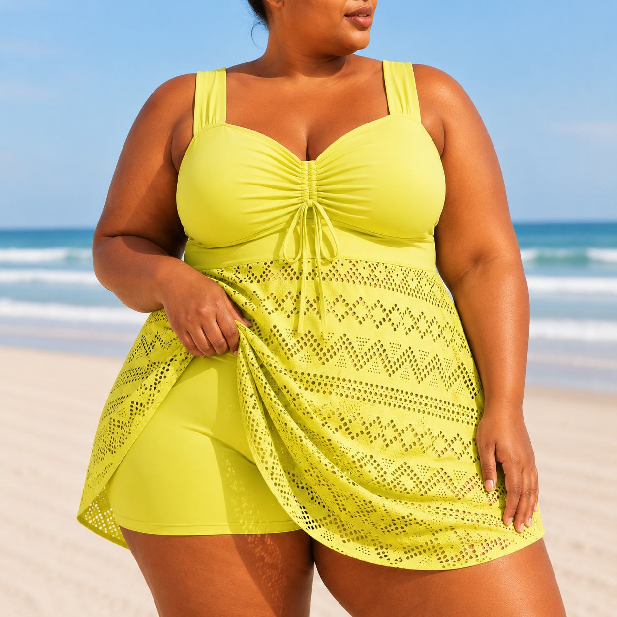 Rosie | Plus Size Elegant Swim Dress Set