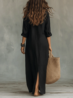 Calista | Relaxed Maxi Shirt Dress