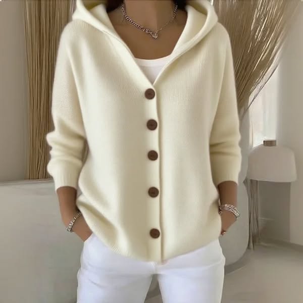 Elara | Soft Hooded Knit Cardigan