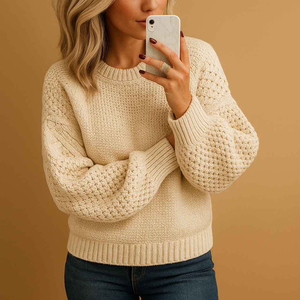 Mariselle | Textured Knit Sweater