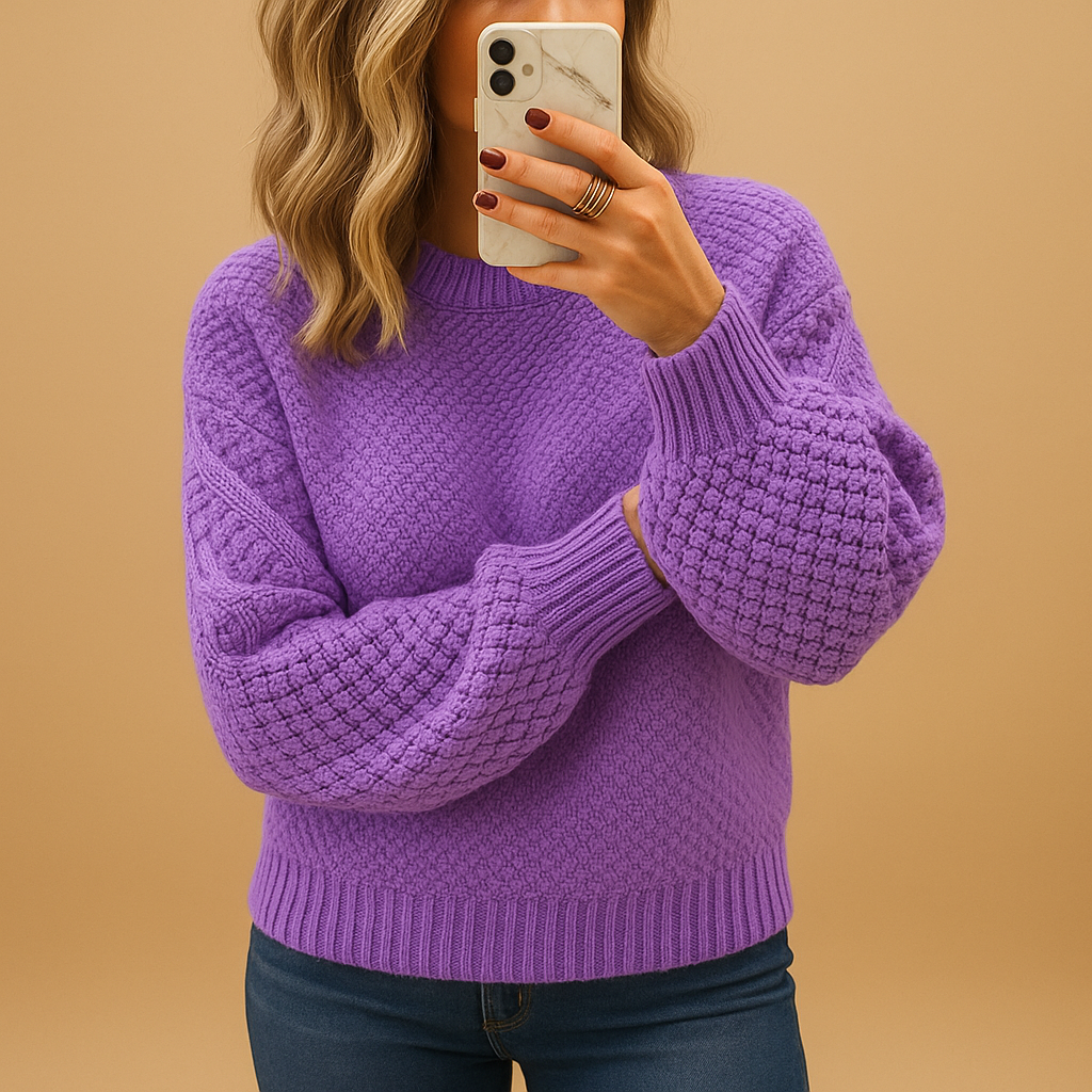 Mariselle | Textured Knit Sweater