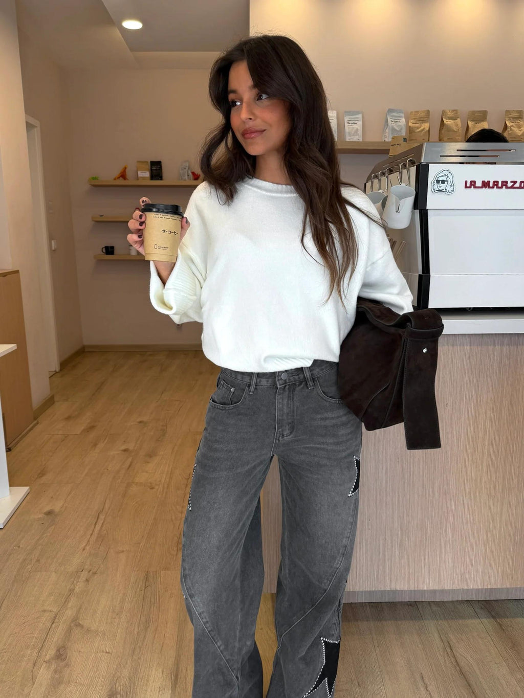 Evadne - Star Print Straight Jeans