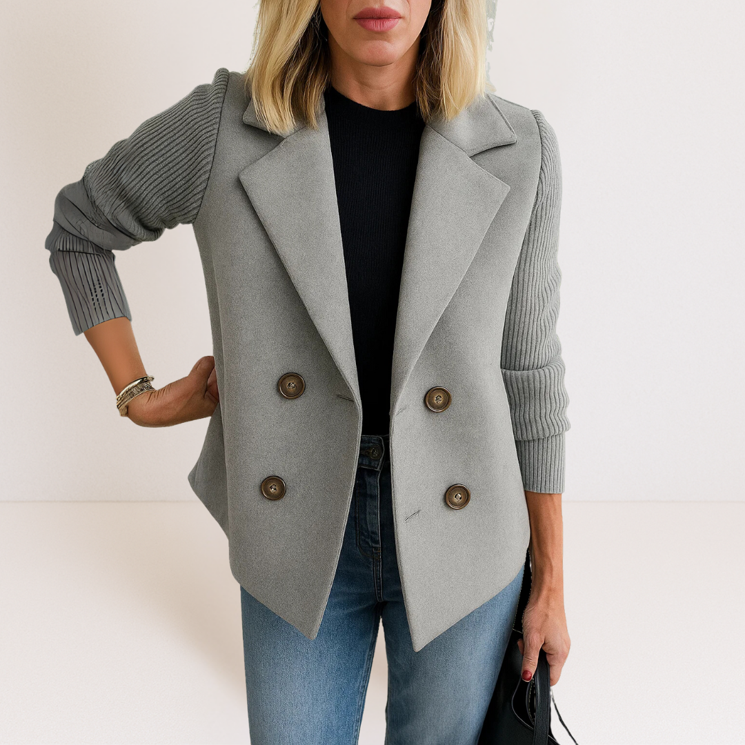 Evadne | Knit Sleeve Blazer