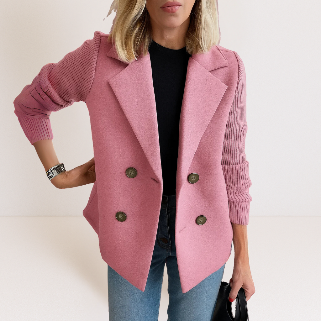 Evadne | Knit Sleeve Blazer