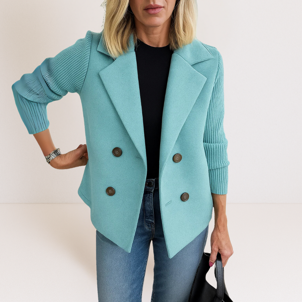 Evadne | Knit Sleeve Blazer