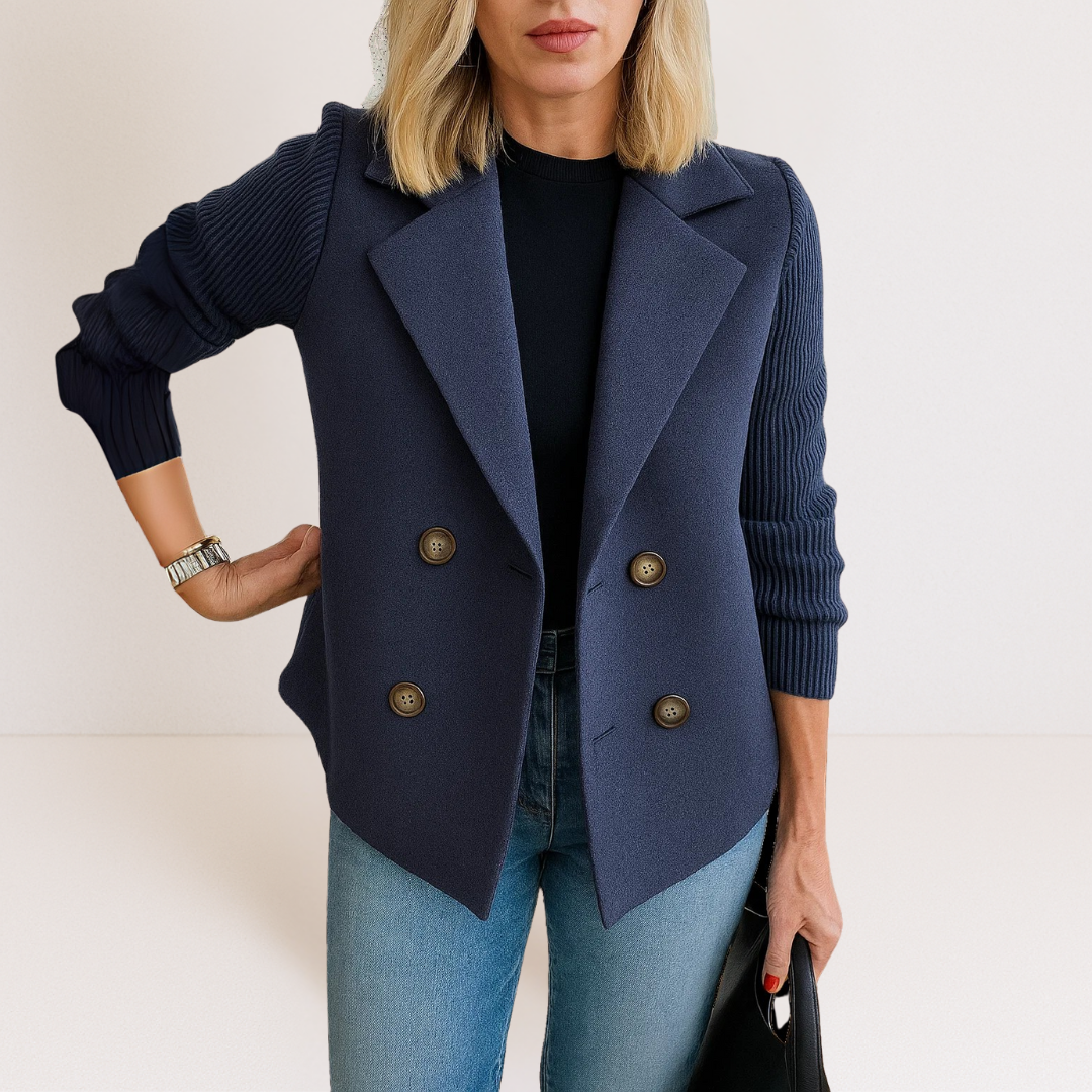 Evadne | Knit Sleeve Blazer