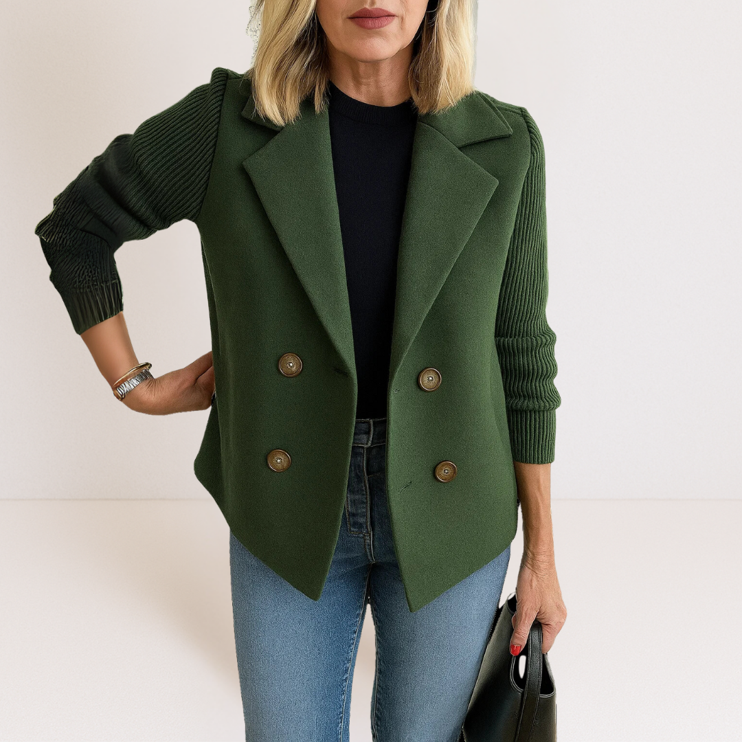 Evadne | Knit Sleeve Blazer