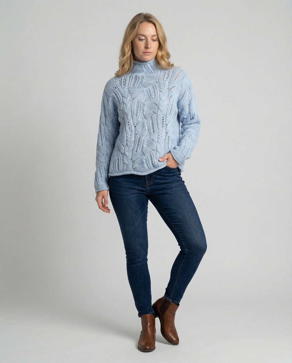 Celestine | Cable Knit Turtleneck Sweater