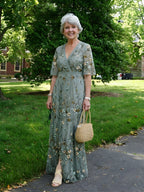 Amber | Floral V-Neck Maxi Dress