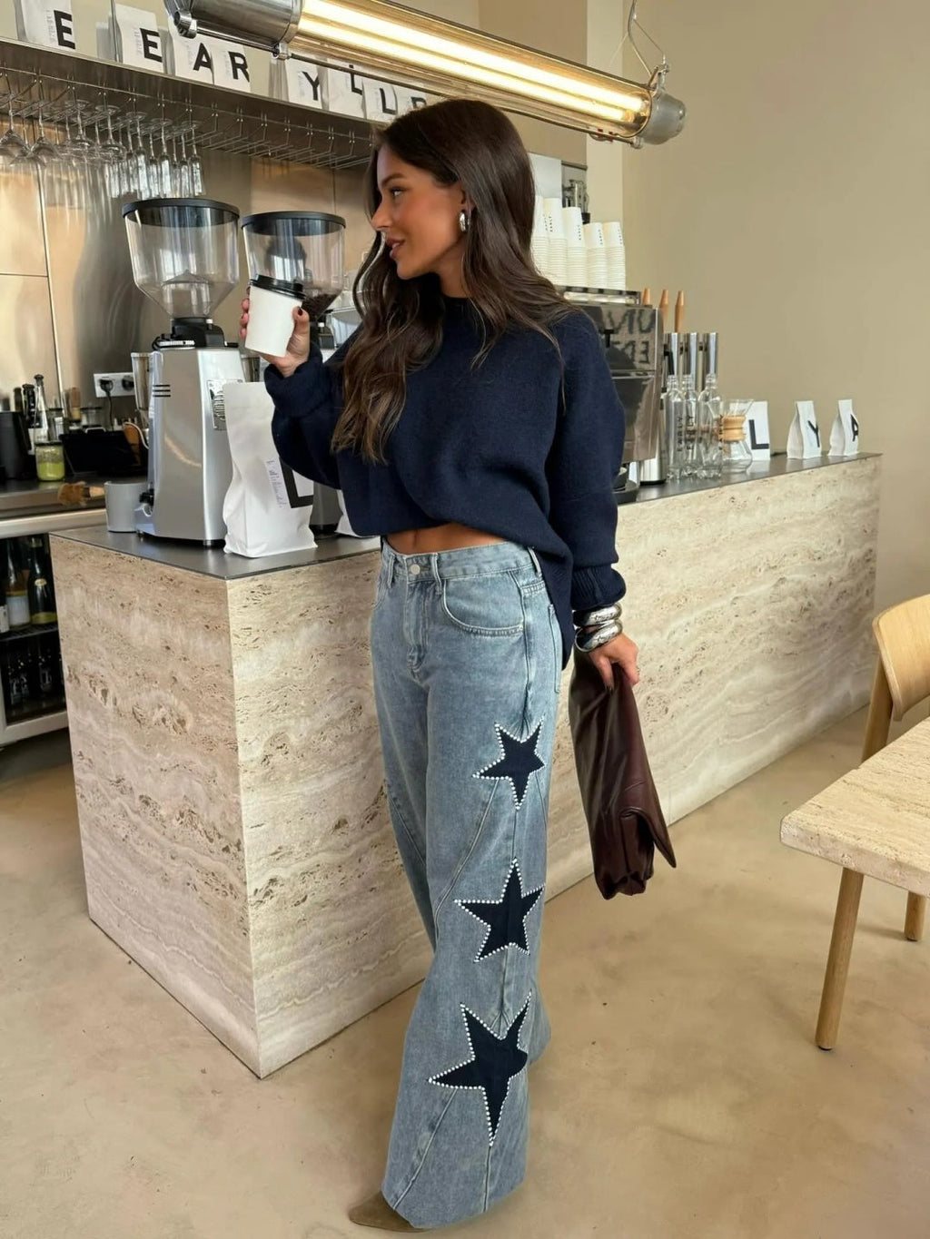 Stella Star Detail Straight Jeans