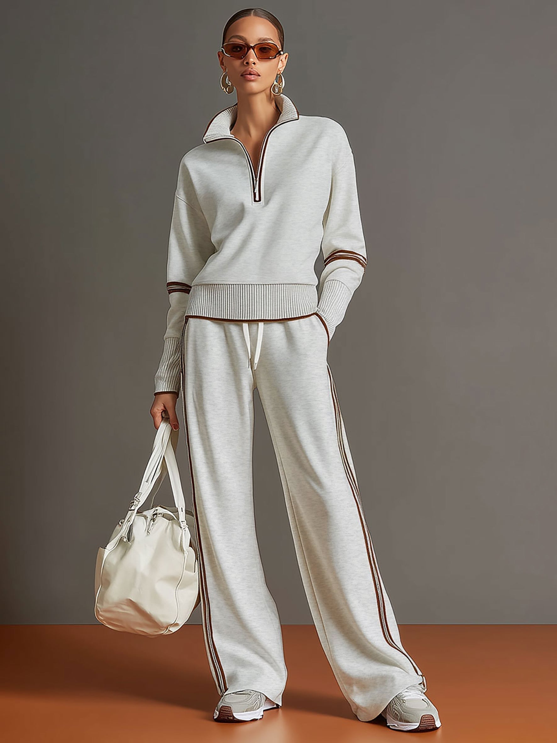 Amelie | Contrast Trim Lounge Set