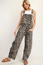 Leona Leopard Print Overalls