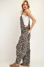 Leona Leopard Print Overalls