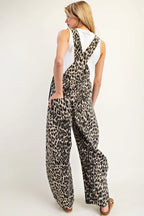 Leona Leopard Print Overalls