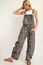 Leona Leopard Print Overalls