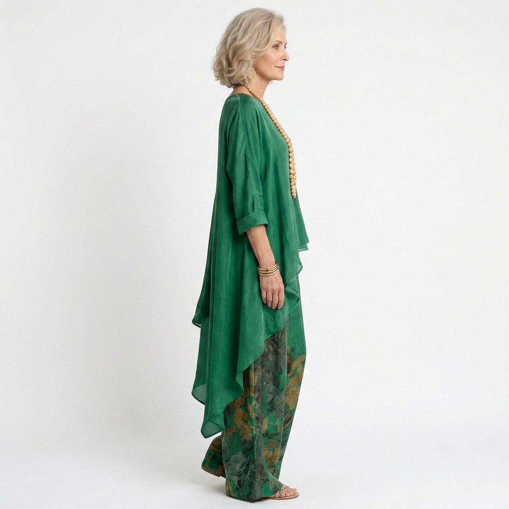 Lieta Elegant Asymmetric Two-Piece Set