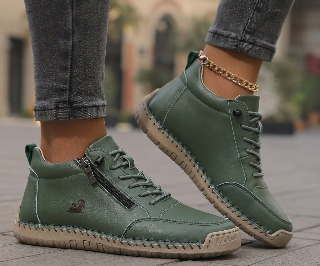 Mila Comfortable Zipper Sneakers