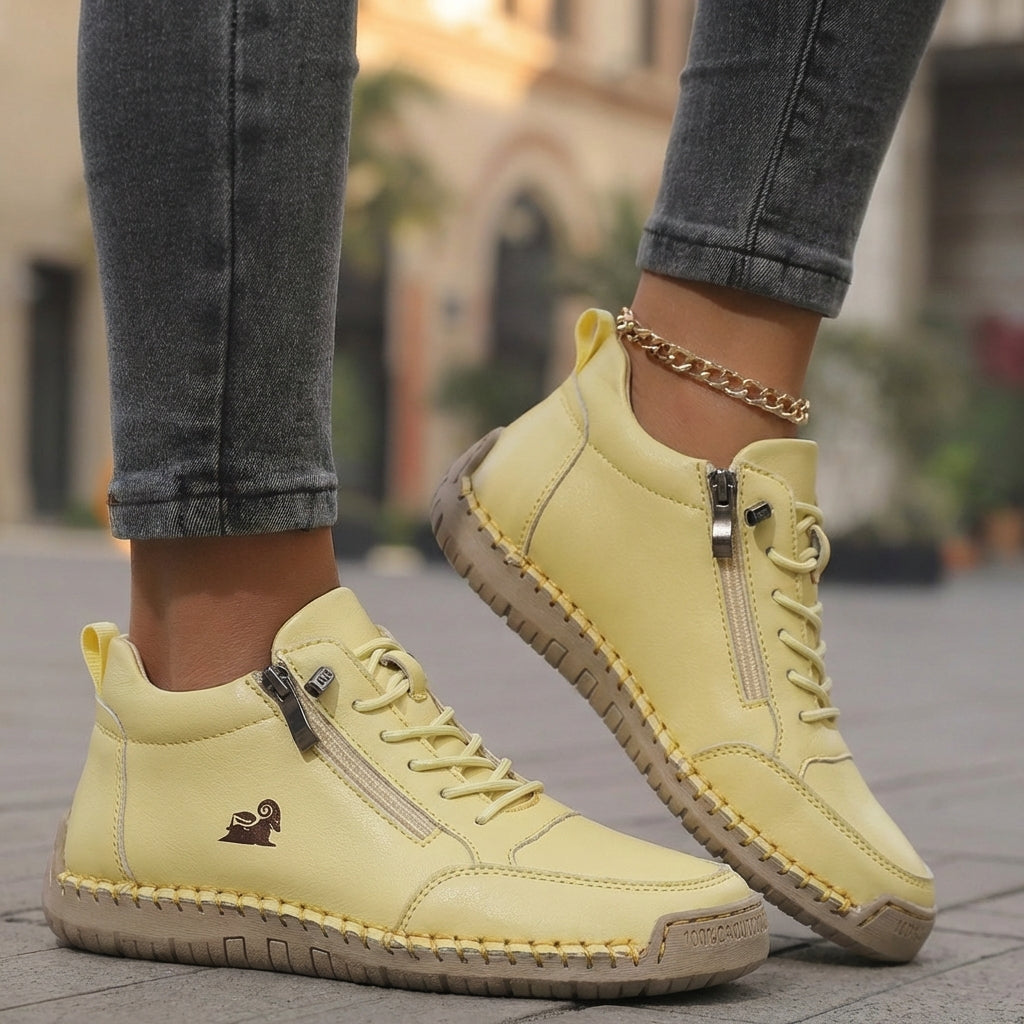 Mila Comfortable Zipper Sneakers