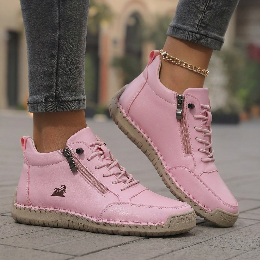 Mila Comfortable Zipper Sneakers