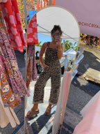 Peridot - Leopard Print Overalls