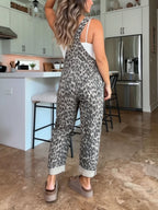 Peridot - Leopard Print Overalls