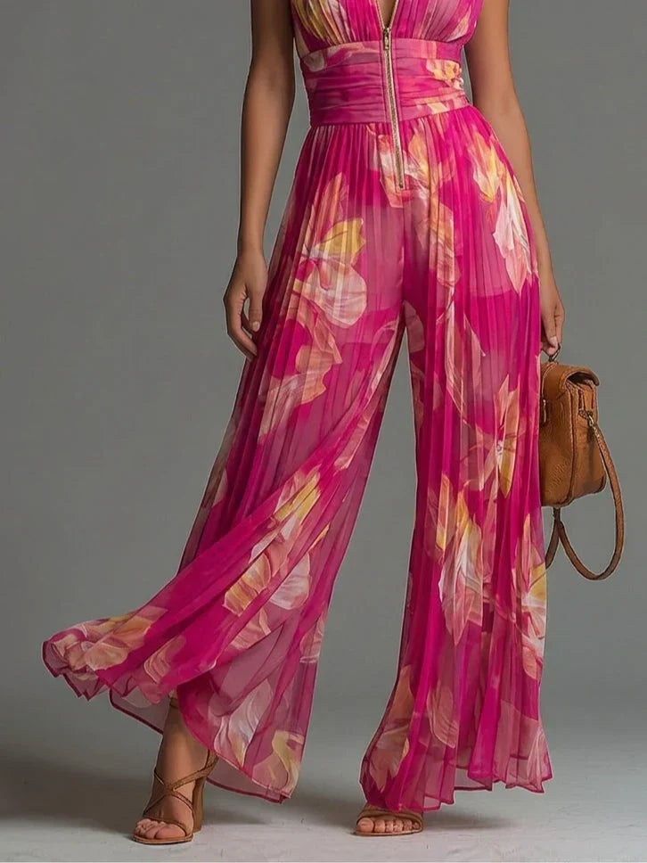 Zakira™ | Elegant Pleated Jumpsuit