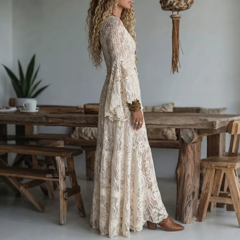 Noelene | Vintage Lace Maxi Dress