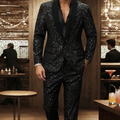 Lucian Black Sparkle Tuxedo Suit