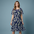 Teresa™ Elegant Floral A-Line Dress